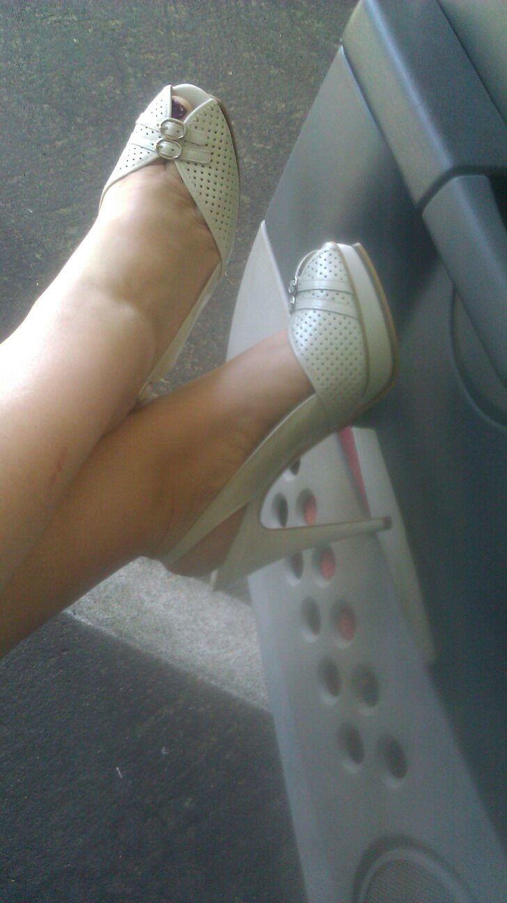 Sexy white high heels