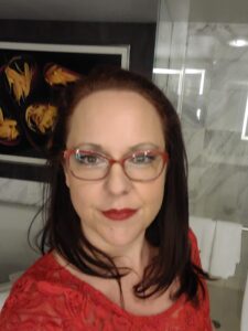 Las Vegas dominatrix Nikki during a spanking session