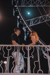 Couple enjoying a romantic evening in Las Vegas